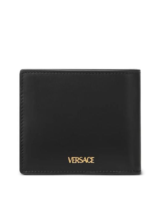 Versace Black V-Logo Bifold Wallet for men