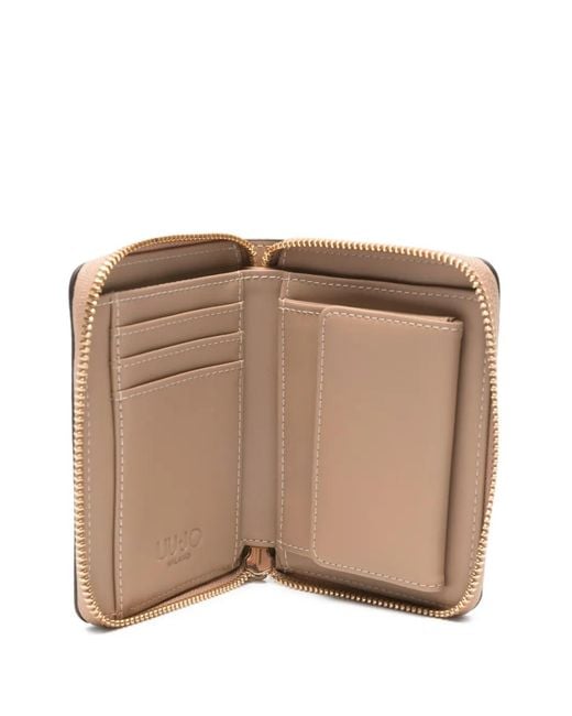 Liu Jo Gray Monogram Zip Wallet