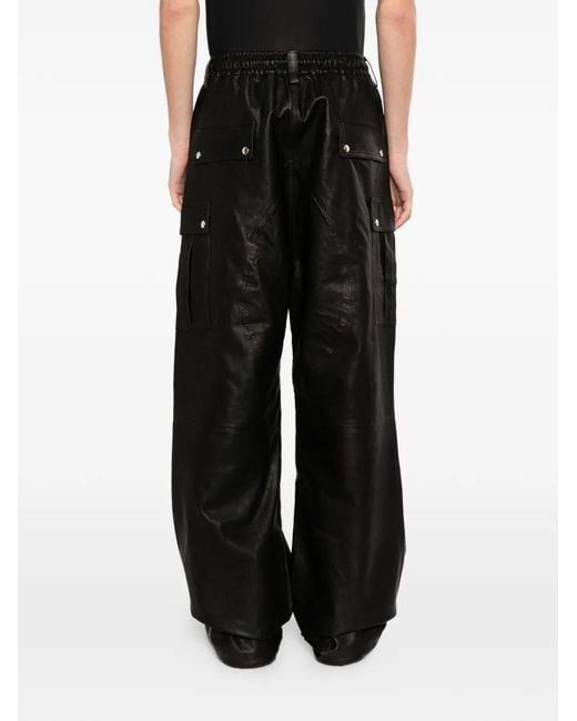 A Diciannoveventitre Black Daves Leather Trousers for men