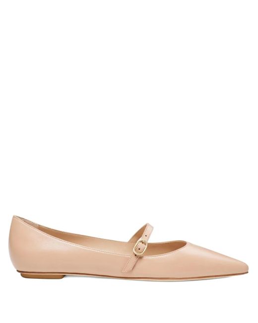 Stuart Weitzman Pink Emilia Ballerinas Mit Spitzer Kappe
