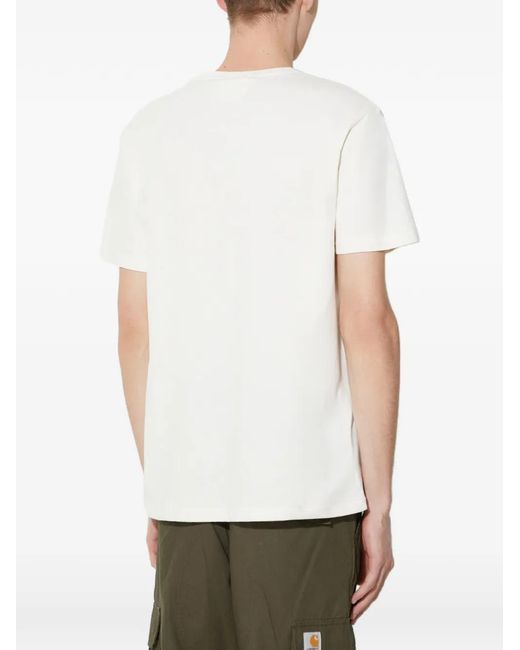 WOOD WOOD White Ace Cotton T-Shirt for men