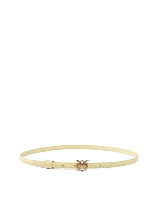 Pinko Natural Thin Belt With Love Birds Buckle