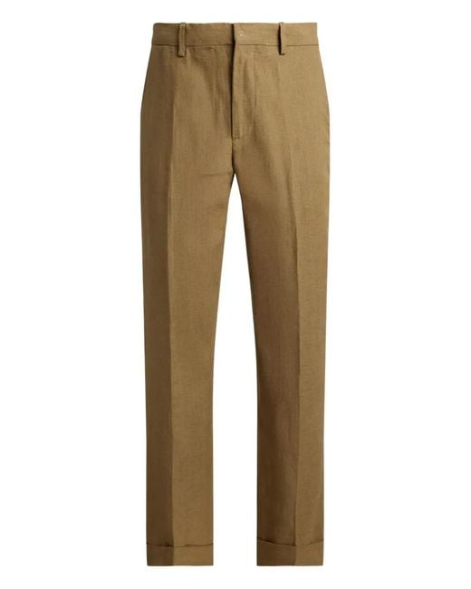 Polo Ralph Lauren Natural Textured-Slub Suit Trousers for men