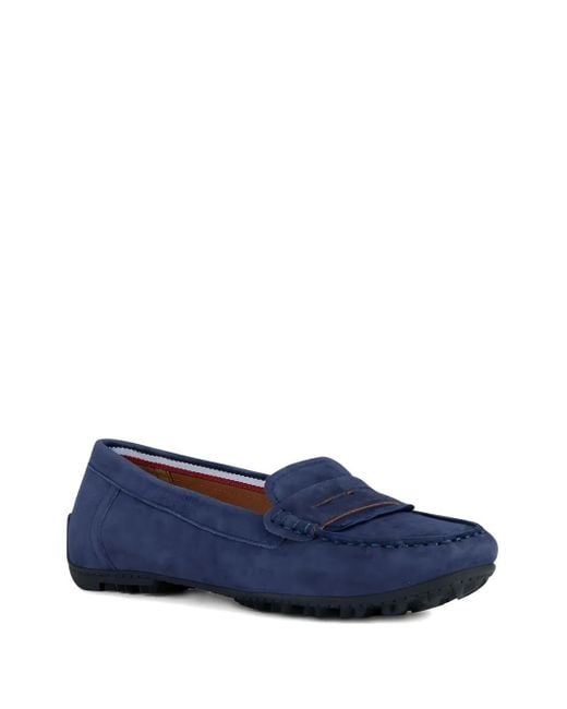 Geox Blue Kosmopolis Suede Loafers