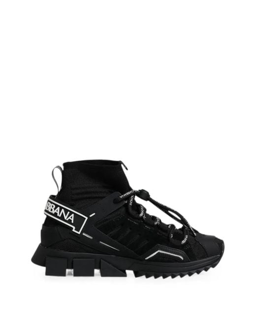 Dolce & Gabbana Black Sorrento Sock-Style Sneakers