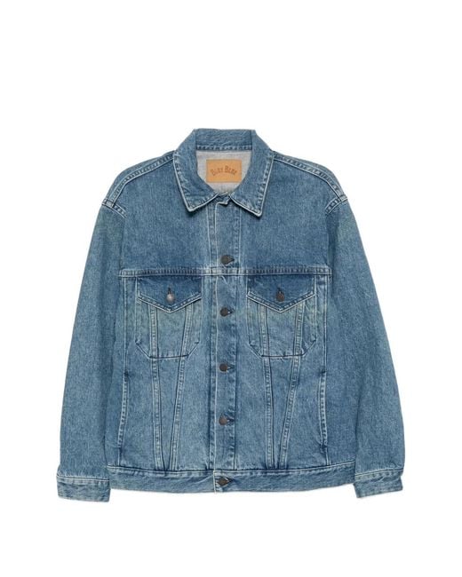 Blue Blue Japan Blue Washed Denim Jacket for men