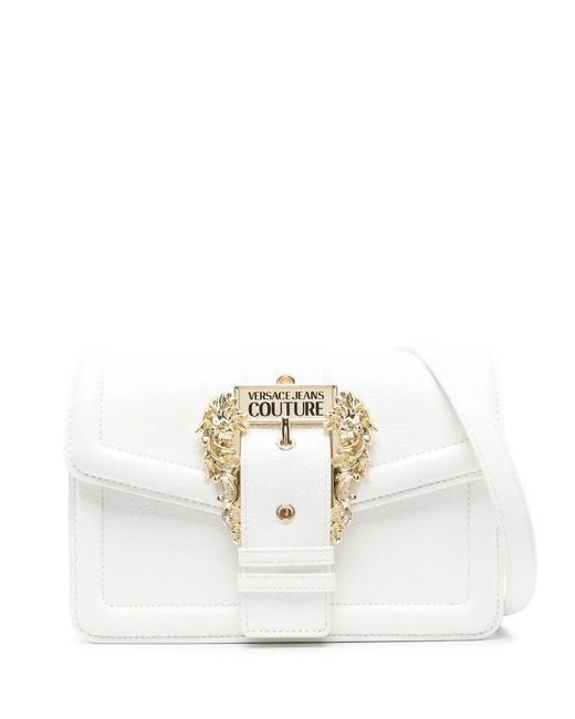 Versace Jeans Couture White Logo-Plaque Crossbody Bag