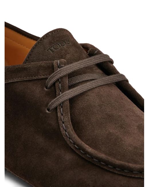 Tod's Brown Lace-Up Derby Shoes for men