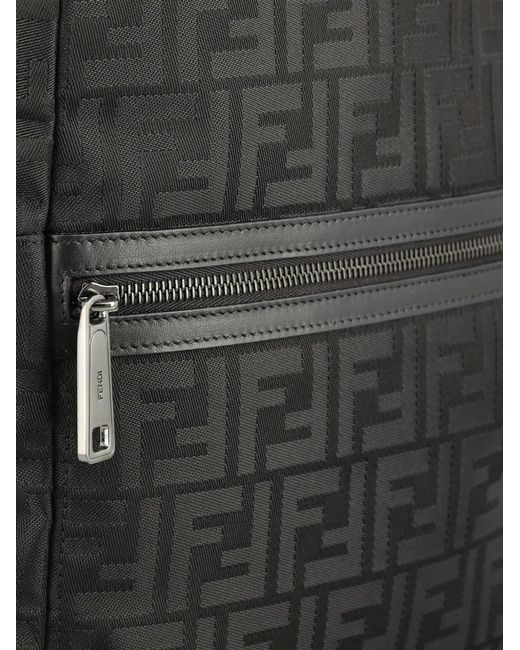 Mochila Lui Con Monograma Ff Fendi de hombre de color Black
