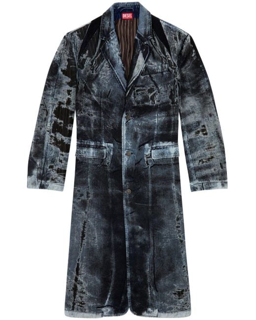 DIESEL Blue D-bla Denim Coat for men