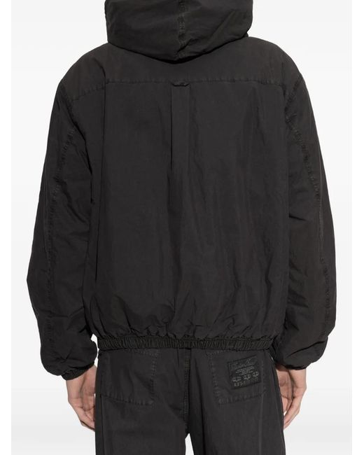 Umbro Black Logo-Patch Hooded Jacket for men