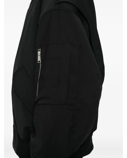 Entire studios Black Broad Bomber Jacket for men