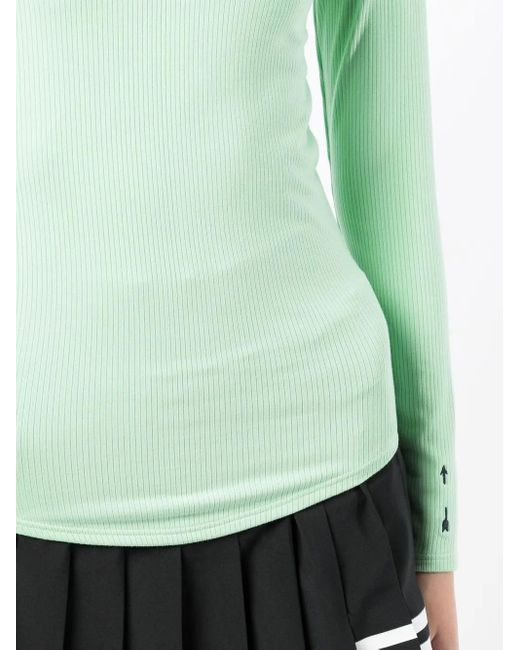 The Upside Green Solstice Giselle Ribbed Top