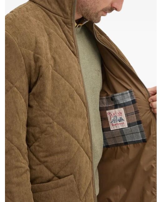 メンズ Barbour Liddesdale コーデュロイ パデッドジャケット Brown