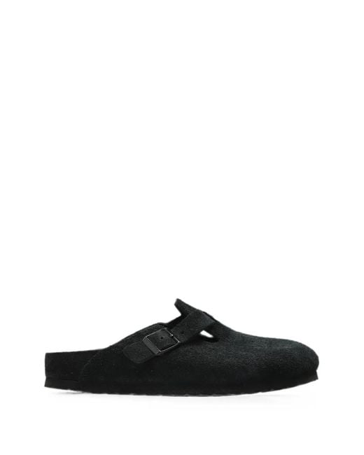 Birkenstock Black Boston Leather Clogs