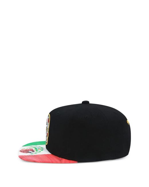 Mitchell & Ness Black Sugar Skull Snapback Cap for men