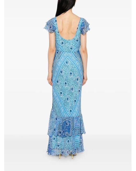 RIXO London Ordinia Dress in Blue | Lyst UK