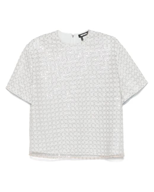 ROTATE BIRGER CHRISTENSEN White Beaded Top