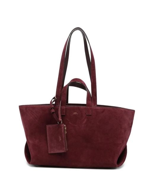 A.P.C. Purple Le Drummer Tote Bag