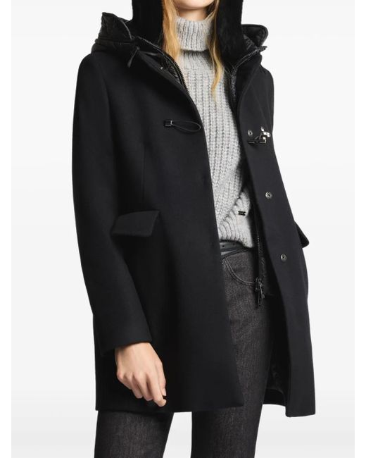 Fay Black Double-Breasted Coat