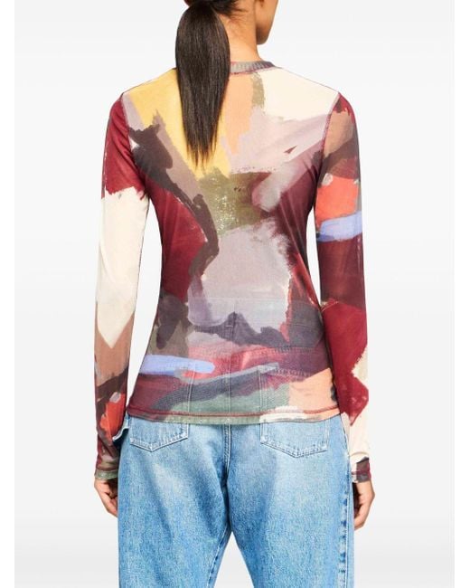 J.W. Anderson Gray Abstract-Print T-Shirt