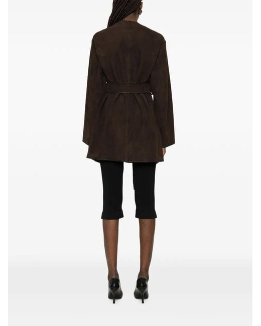 Nour Hammour Black Veste Anika En Daim