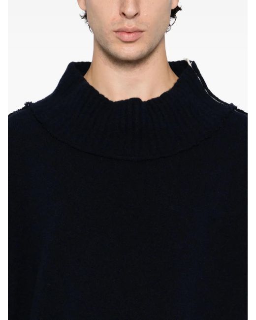 SONIA CARRASCO Black Roll Neck Sweatshirt for men