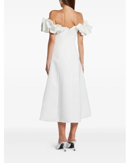 LEO LIN White Bella Midi Dress