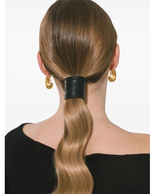 Jennifer Behr Black Leather Hair Accessory