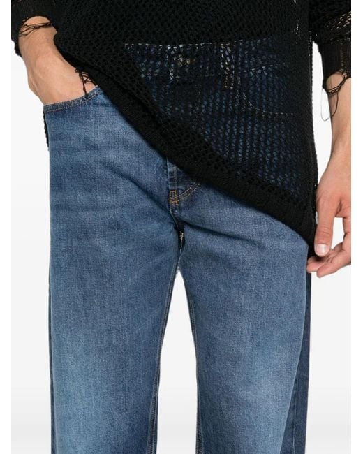 DIESEL Blue D-Macs Cotton Jeans for men