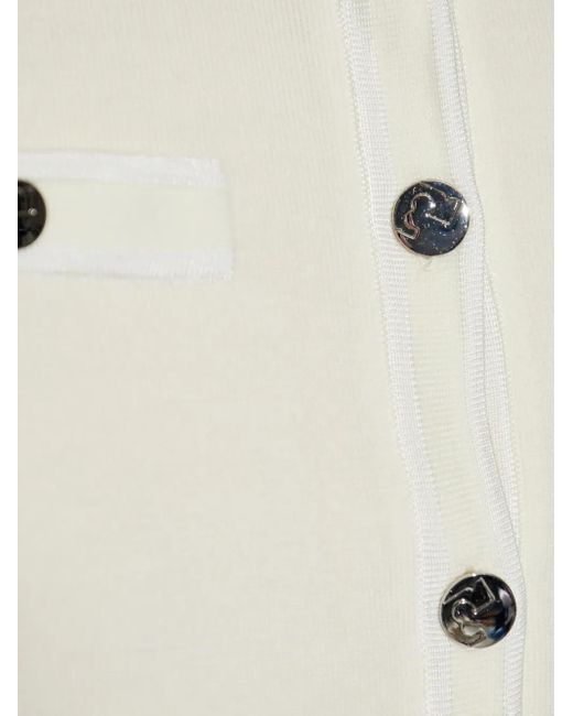 Tory Burch White Wool Cardigan 'Kendra'
