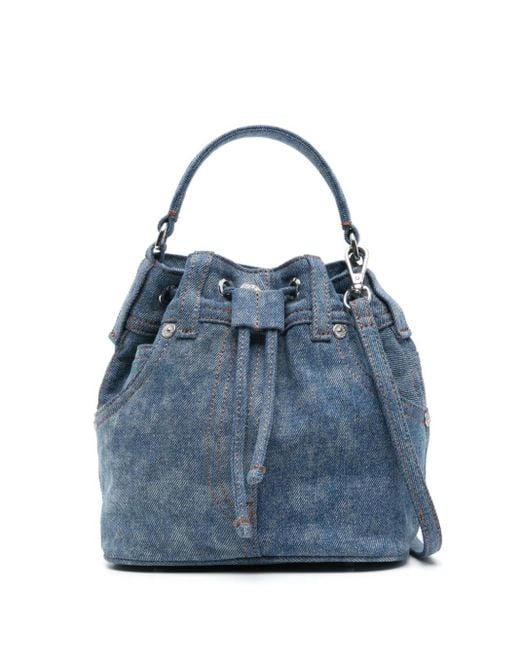 Moschino Jeans Blue Denim Bucket Bag