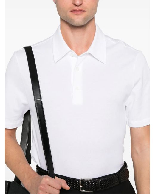 Polo En Coton Brioni pour homme en coloris White