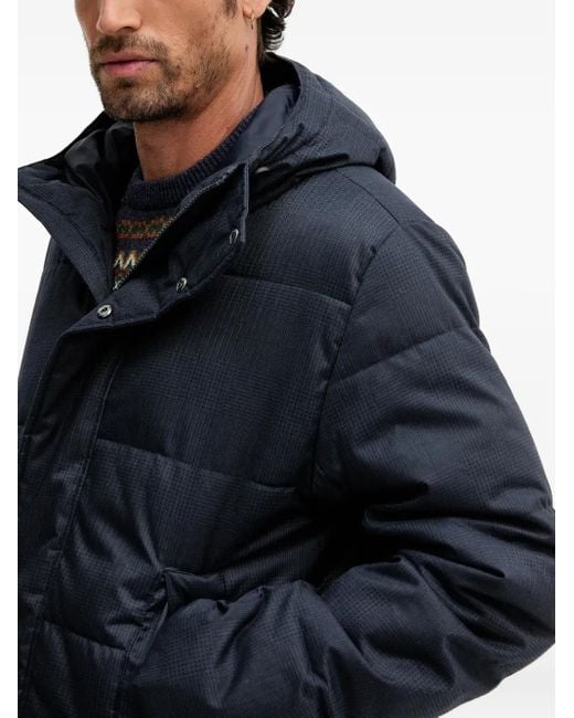 Barbour Blue Logo-Embroidered Padded Jacket for men
