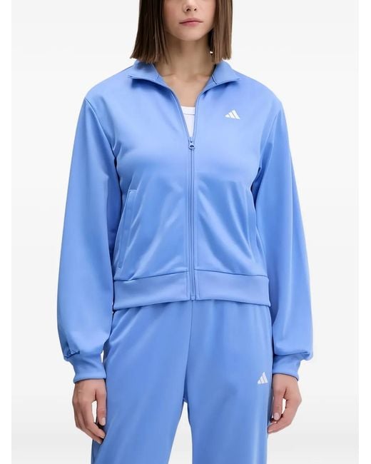 Adidas Blue Feel Cozy Essentials Logo Tracksuit