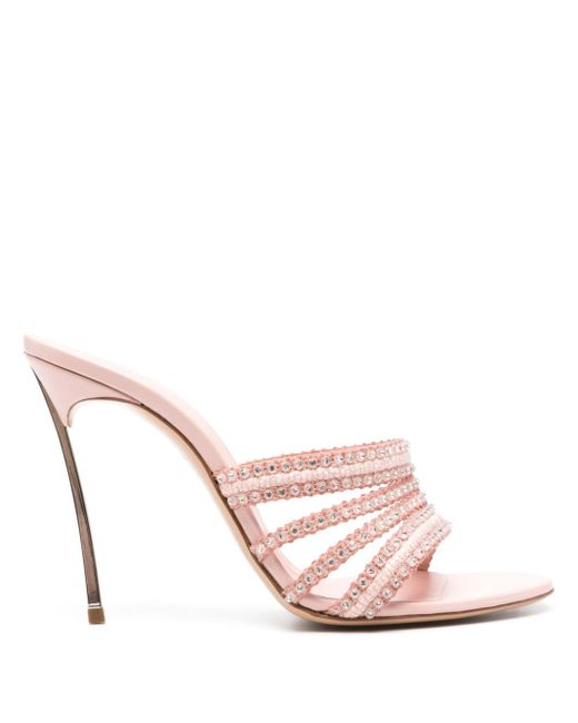 Casadei Pink Limelight 100mm Mules