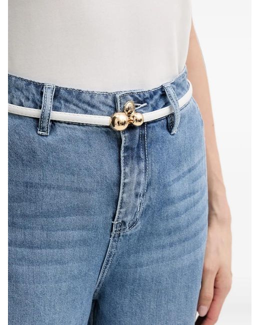 GAUDI Blue Belted Faded Jeans
