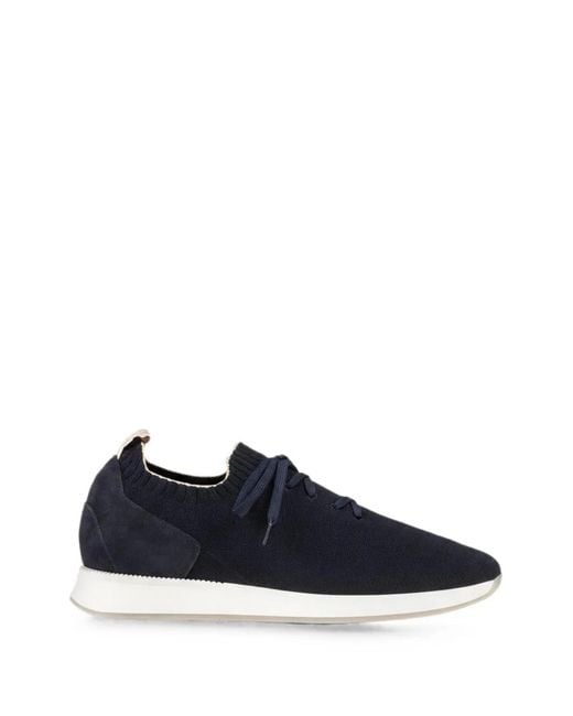 Aurélien Blue Active Knit Panelled Sneakers for men