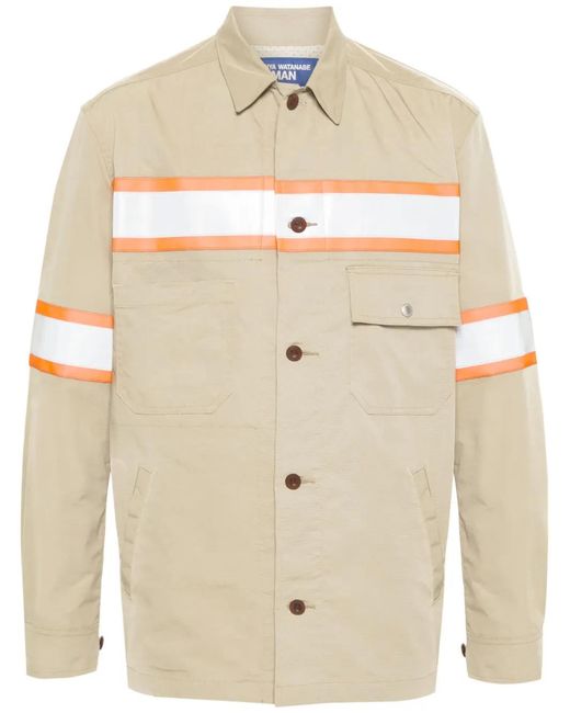 Junya Watanabe Jack Met Reflecterend Detail in het Natural