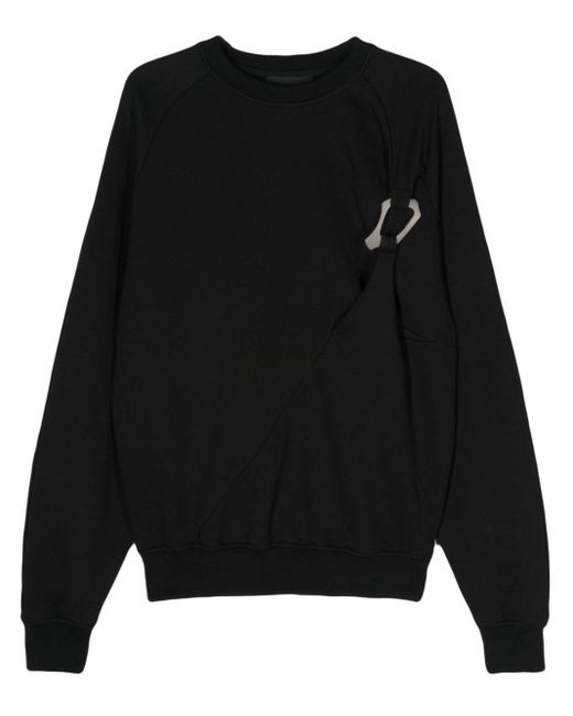 HELIOT EMIL Black Carabiner Cotton Sweatshirt for men
