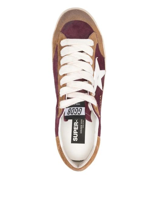 Golden Goose Deluxe Brand Brown Low-Top Burgundy Sneakers for men