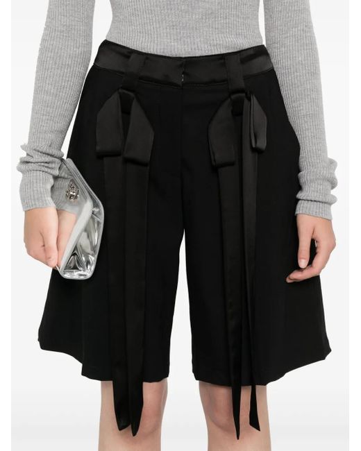 David Koma Black Shorts Mit Schleife