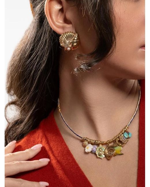 Gas Bijoux Brown Mareva Pearl-Embellished Earrings