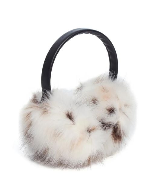 Apparis White Esme Animal-Print Ear Muffs