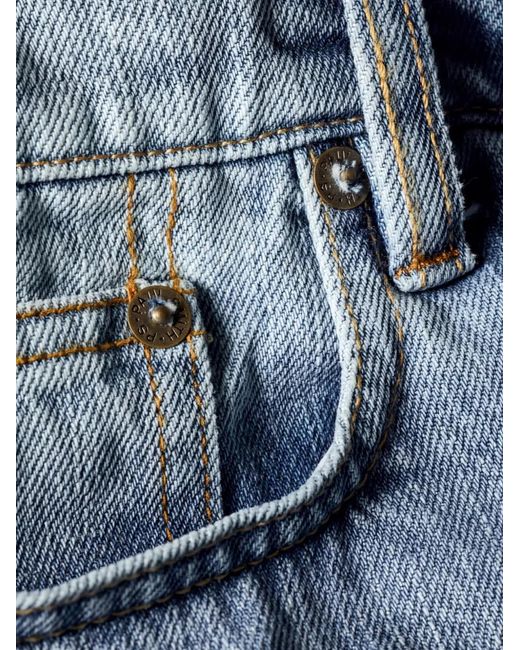 Paul Smith Blue Faded-Effect Logo-Embroidered Shorts for men