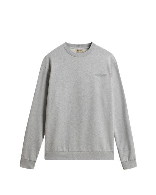 Woolrich Gray Sweat À Logo Macro for men