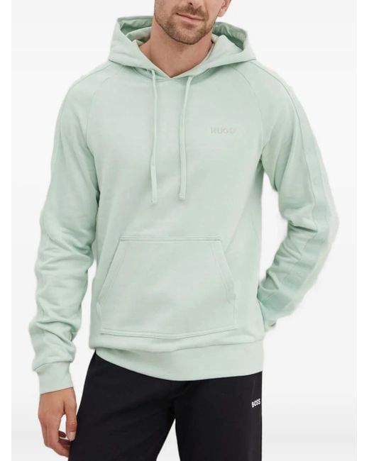 HUGO Green Logo Hooded Sweatshirt for men