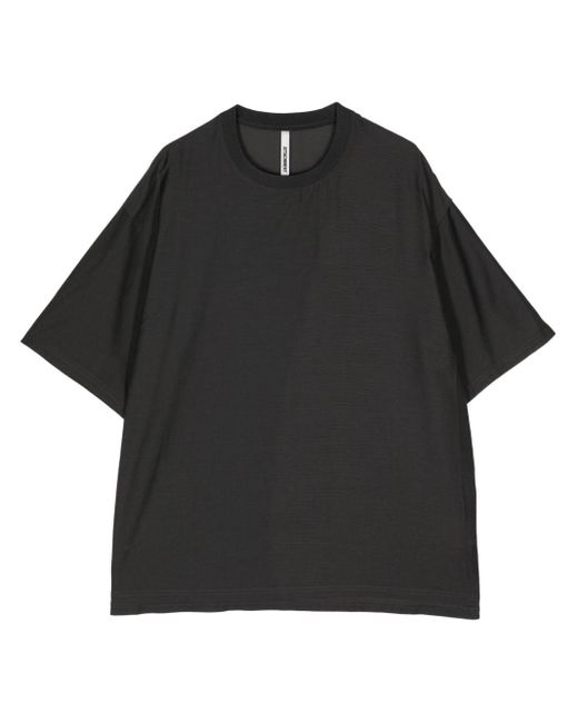 T-shirt girocollo leggera di Attachment in Black da Uomo