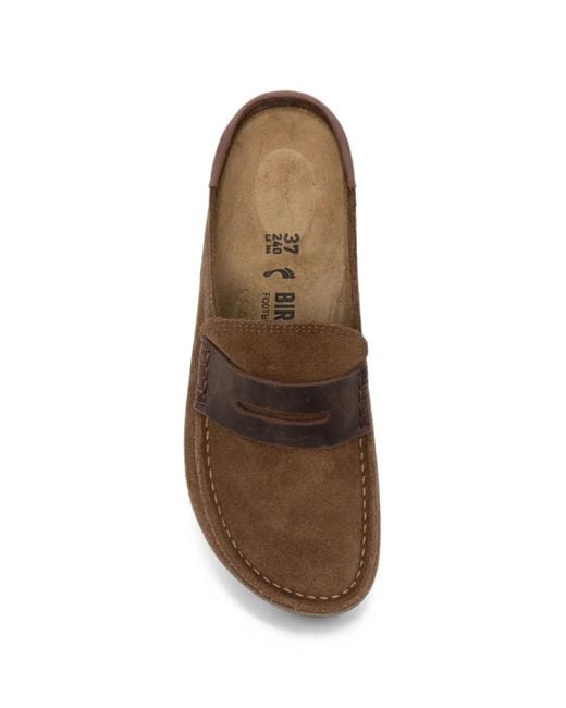 Birkenstock Brown Naples Suede Mules