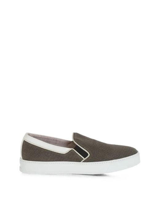 Corneliani Gray Slip-On Sneakers for men